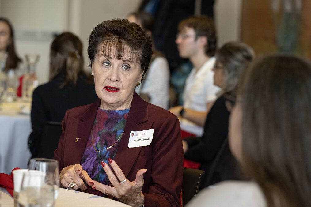 PharmD students speak with donors.