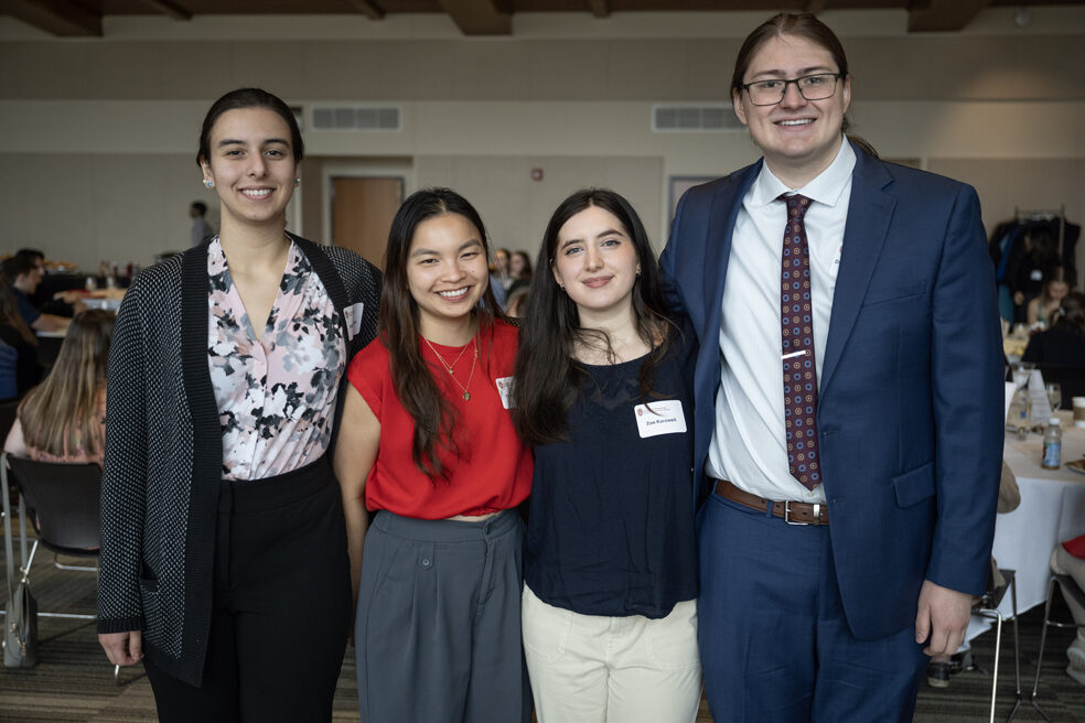 PharmD students pose with donors.