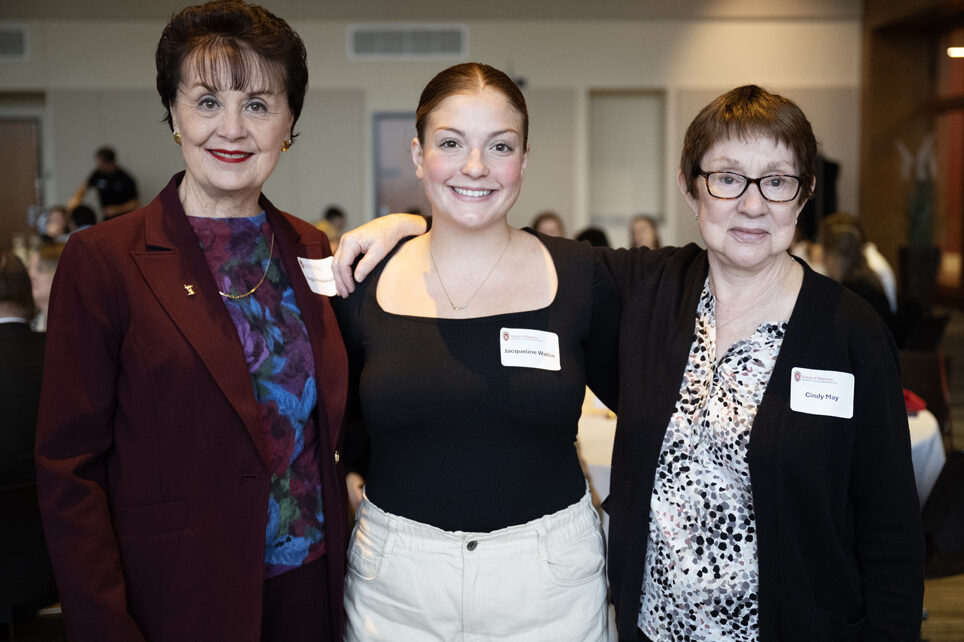 PharmD students pose with donors.