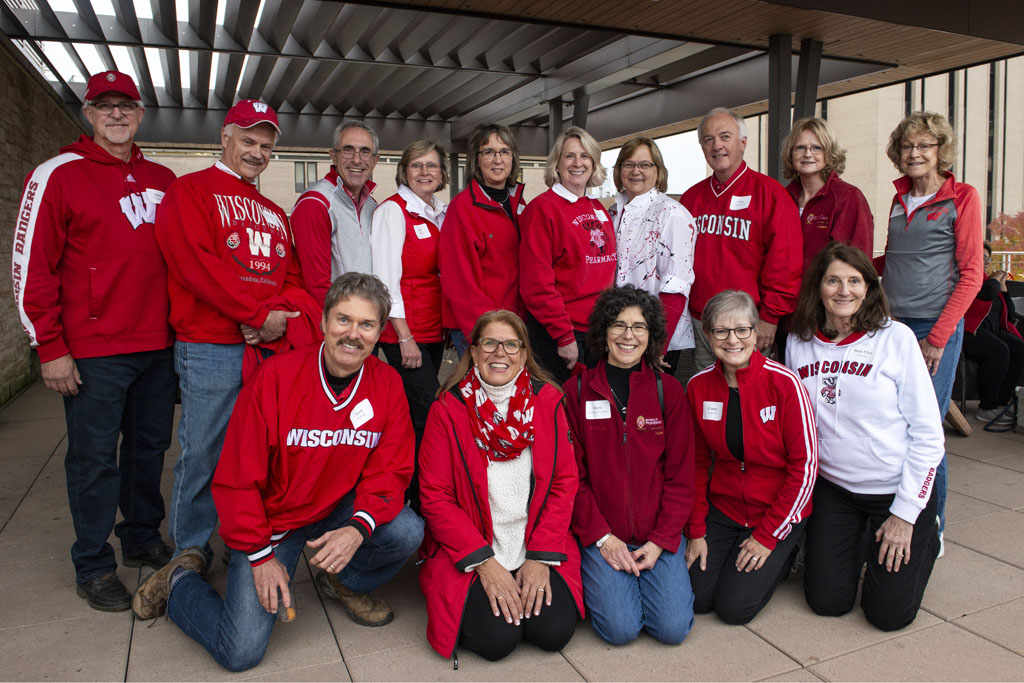 Members of the Class of 1978 at the UW-Madison Pharmacy Alumni Tailgate event, held at Union South during the Badgers vs. Cornhuskers game.