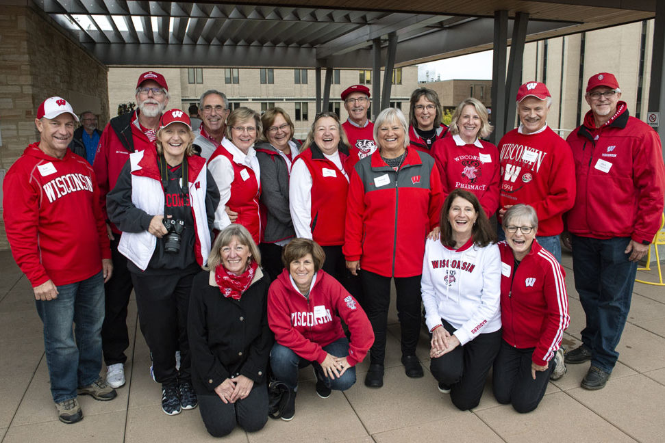 The Class of 1978 reunion at the UW-Madison Pharmacy Alumni Tailgate event, held at Union South during the Badgers vs. Cornhuskers game.