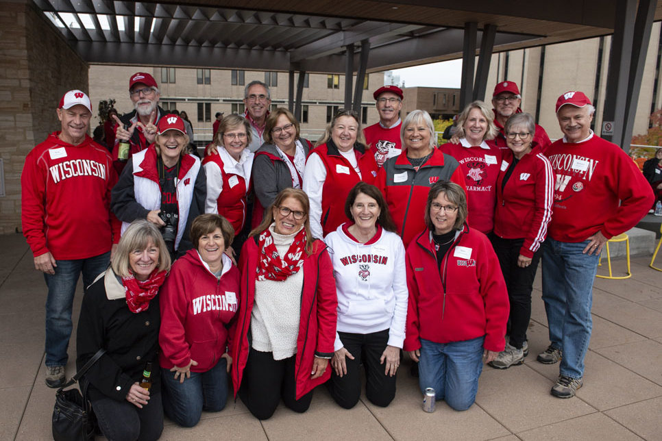 The Class of 1978 at the UW-Madison Pharmacy Alumni Tailgate event, held at Union South during the Badgers vs. Cornhuskers game.