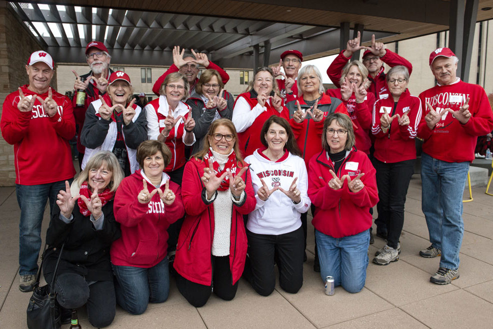 The Class of 1978 showing Badger Pride at the UW-Madison Pharmacy Alumni Tailgate event, held at Union South during the Badgers vs. Cornhuskers game.