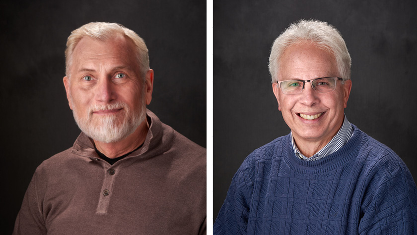 portraits of Ron Sorkness and Bob Breslow