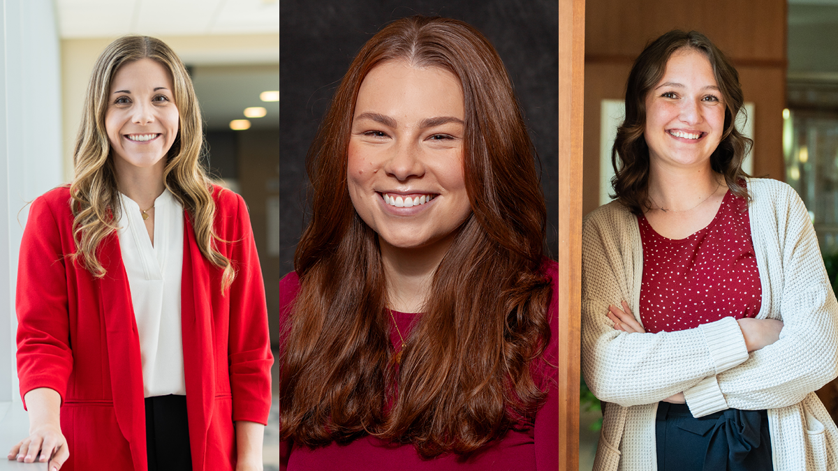 Jordyn Salzgeber, Brooke Foster, and Kelly Thomas portraits