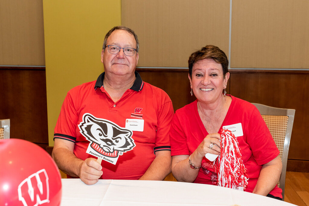 David and Mary Koch smile with Badger gear.