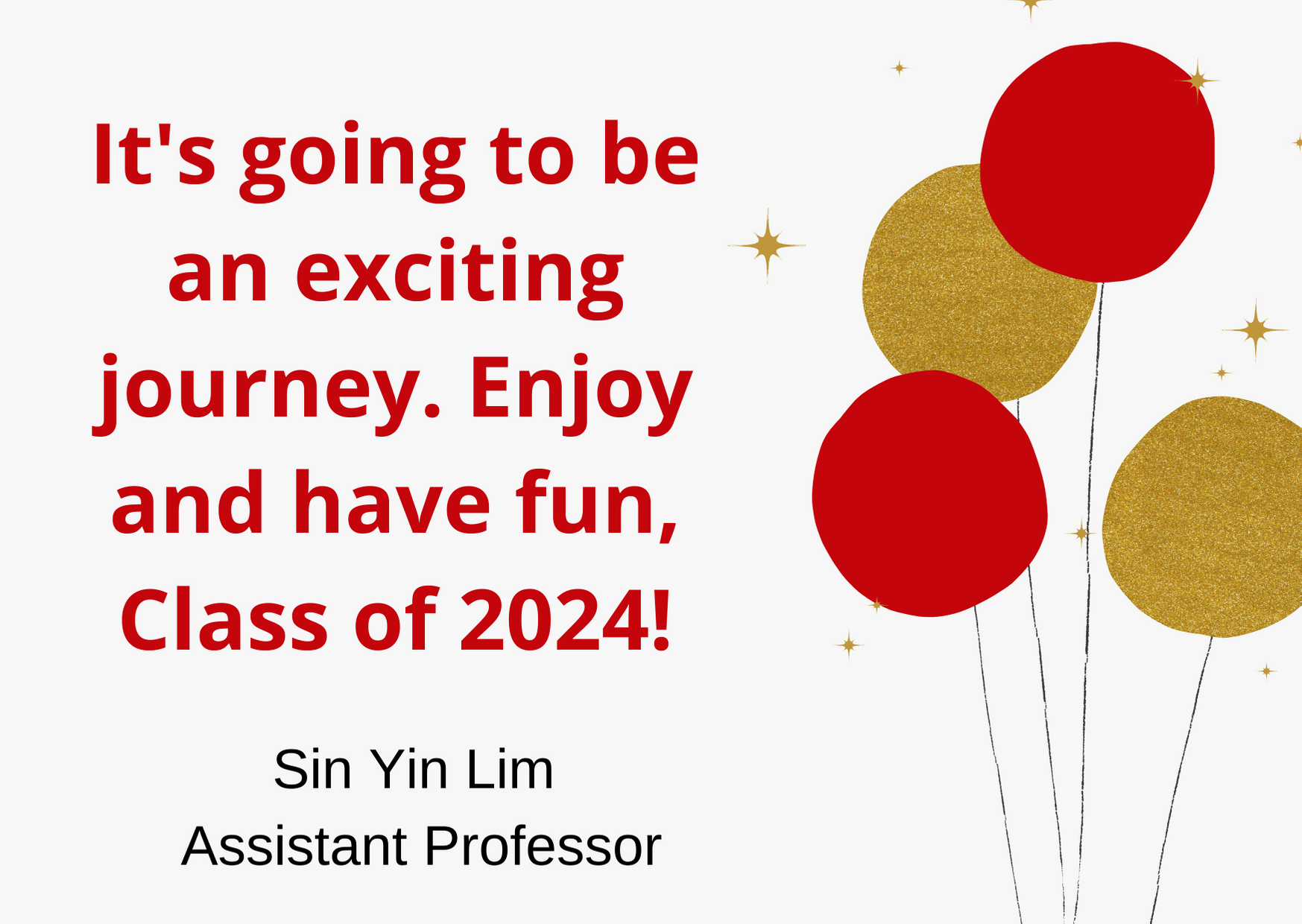 Note from Sin Yin Lim for the white coat ceremony to the class of 2024