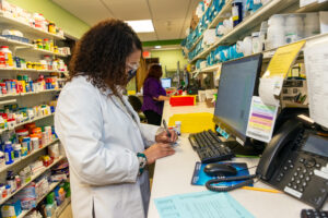 Yolanda Tolson working at a computer