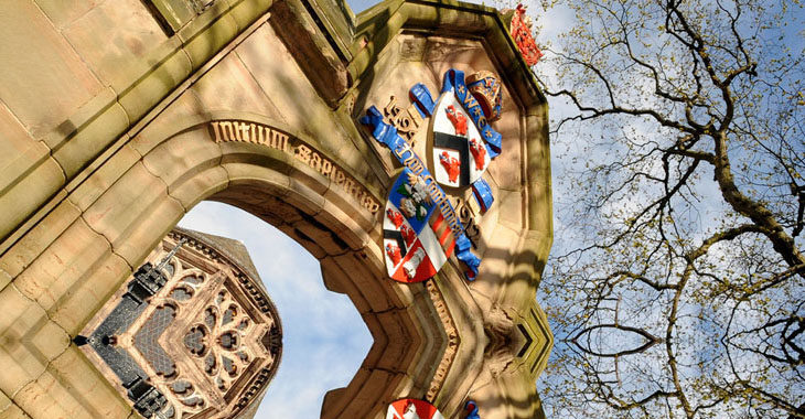 University of Aberdeen crest on wall
