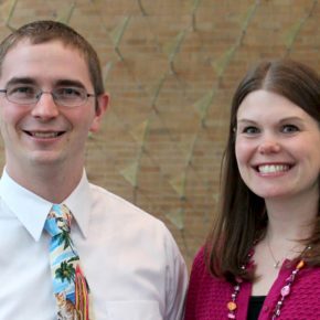 Mike Nagy (left) with faculty mentor Andrea Porter (right)