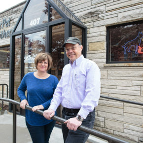 Jeff and Patti Langer in front of The Pet Apothecary