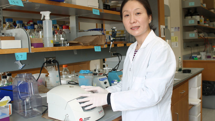 Jiaoyang Jiang in her lab