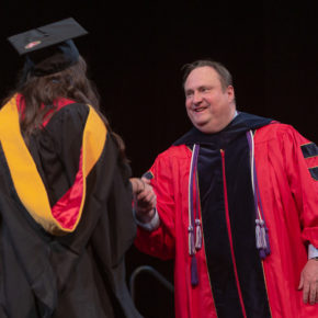 Dean Steven Swanson at the 2019 Hooding Ceremony