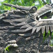 Chinese dragon sculpture.
