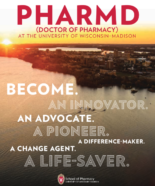 PharmD Program Guide cover that says "become an innovator, an advocate, a pioneer, a difference-maker-a change agent, a life saver."