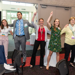 The 2019 Pharmacy Alumni Association Luncheon included a round of "Varsity."