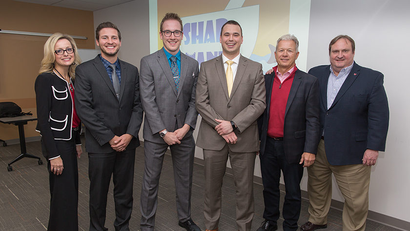 Group photo of Beth Martin, Griffin Budde, Graham Edwardson, Dean Bowen, George Zorich, Steve Swanson.