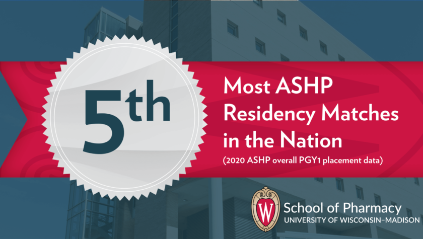 UW–Madison PharmD Graduates Achieve One of the Highest 2020 ASHP