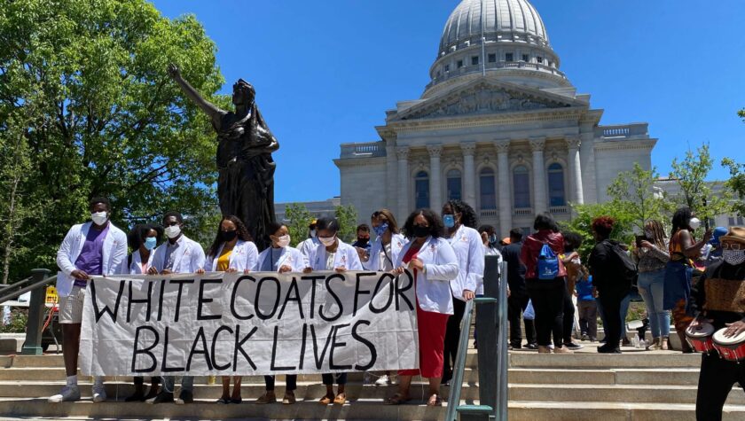 White Coats 4 Black Lives march on the Capitol on June 13, 2020.