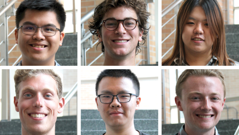 portraits of Steven Do, Nate Verhagen, Jennifer Li, Stephen Halada, Fang Hao, and Nik Zeller.