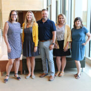 Group photo of the Pre-Pharmacy advising team at UW-Madison's School of Pharmacy