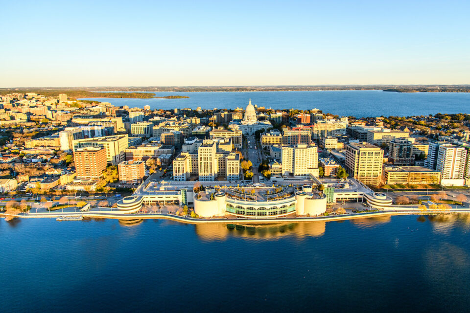 city of Madison aerial view