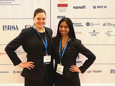 Director of Global Health Laurel Legenza and Health Services Research in Pharmacy graduate student Apoorva Reddy at the 2022 Health Datapalooza and National Health Policy Conference in Washington D.C.