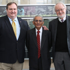 Pictured above, left-right: Dean Steven M. Swanson, Mansukh C. Wani, Ph.D., Principal Scientist Emeritus, Research Triangle Institute; A. Douglas Kinghorn, Ph.D., DSc, Professor; and Jack L. Beal Chair, Medicinal Chemistry and Pharmacognosy, The Ohio State University.