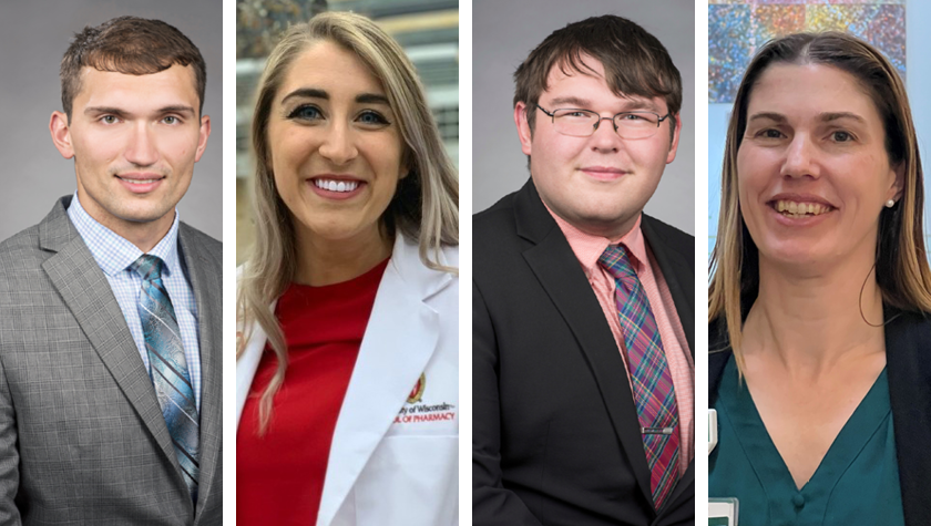 headshorts of Alumni Herolind Jusufi (PharmD ‘20), Tara Finucane (PharmD ‘20), Michael Heltne (PharmD ‘20), and Andrea Gray (PharmD ‘20).