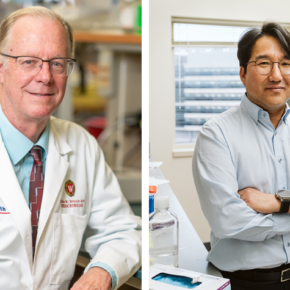 Alan Brasier and Seungpyo Hong, each working in his own lab