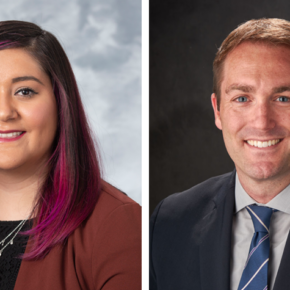 Headshots of Marina Maes and Warren Rose