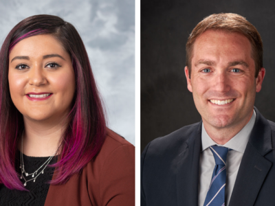 Headshots of Marina Maes and Warren Rose