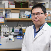 Quanyin Hu in his lab