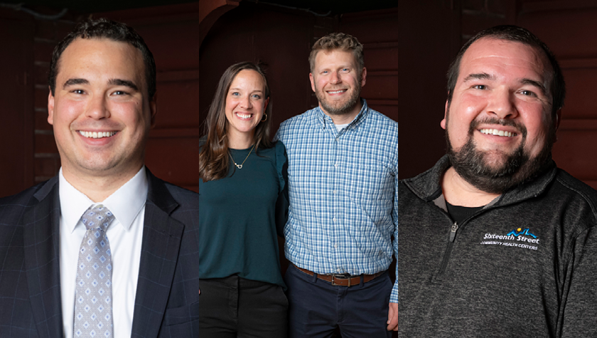Dean Bowen, Jesse and Jessica Schaetzel, and Jason Jenders