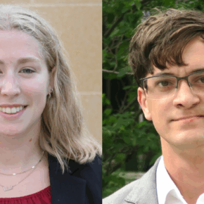 portraits of Emily Phillips and Liam O'Neil