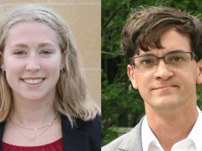 portraits of Emily Phillips and Liam O'Neil