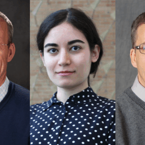 Dave Mott, Sara Nadi, and Bill Doucette headshots