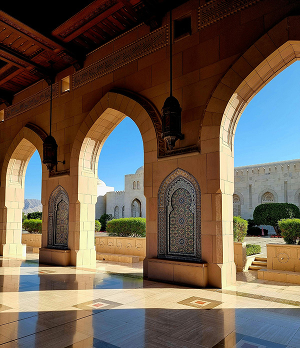 Mosque Wall with Arches in Oman. Photographer: Ann Lorenz, via Pexels