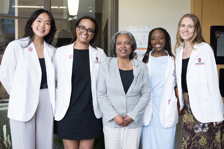 PharmD students pose with Professor Eva Vivian