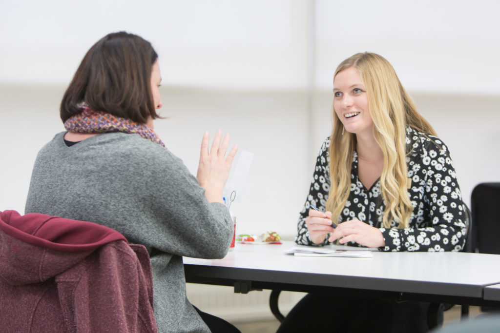 The UW–Madison School of Pharmacy Networking Roundtable event is an opportunity for pharmacy students to meet pharmacists who work in variety of career paths.