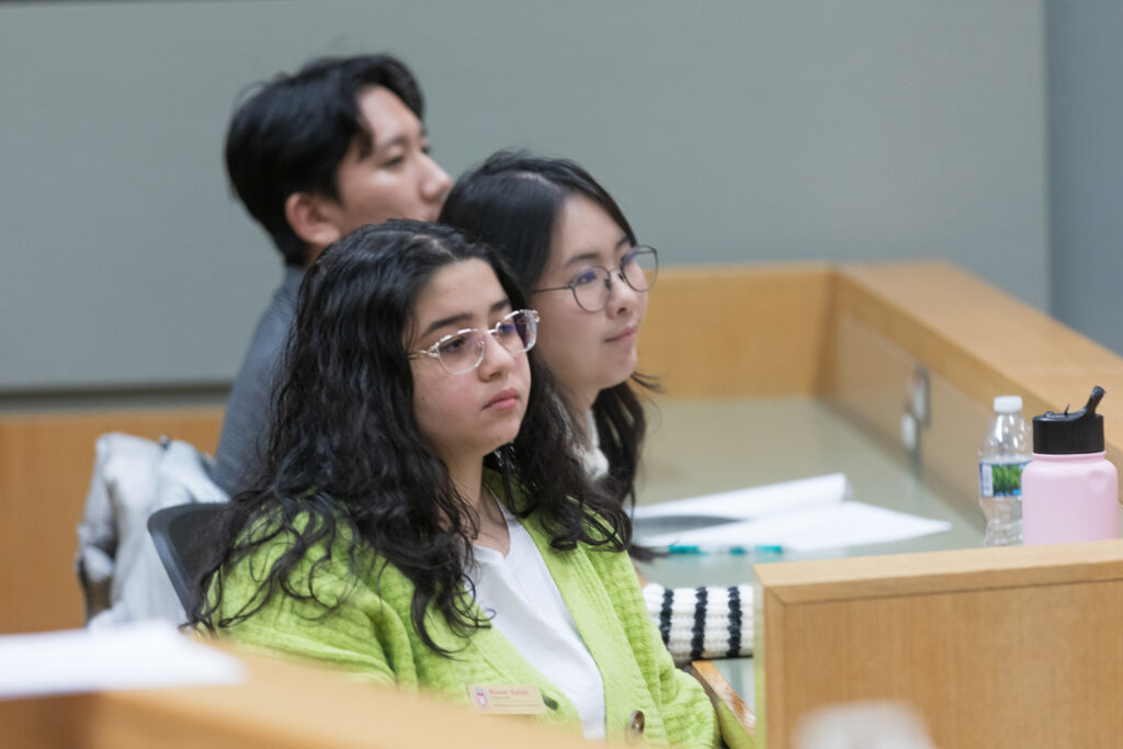 PharmD students listen to the keynote speech during the DiveRxsity Dialogues event.